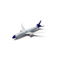 Boeing 787-10 (Blue Panorama) PNG & PSD Images