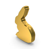 Bunny Easter Festival Decorative Symbol  Gold PNG & PSD Images