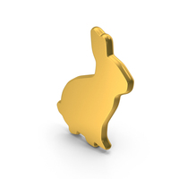 Bunny Easter Festival Decorative Symbol  Gold PNG & PSD Images