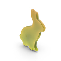 Yellow Easter Bunny Decorative Symbol PNG & PSD Images