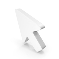 Arrow Cursor Icon Shape White PNG & PSD Images
