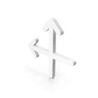 White Arrow Showing Up And Left Direction PNG & PSD Images