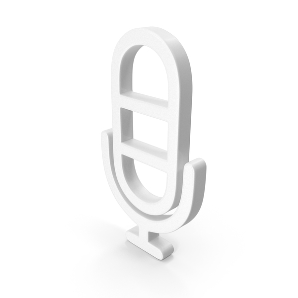 Mic Icon Shape White PNG & PSD Images