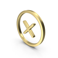 Wrong Cross Multiply Shape Gold PNG & PSD Images