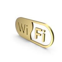 Gold WiFi Symbol PNG & PSD Images