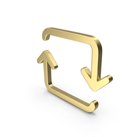 Refresh Repeat Shape Gold PNG & PSD Images