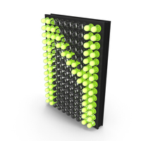 LED Matrix Letter N PNG & PSD Images