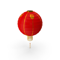 Red Paper Chinese Lantern With Tassel PNG & PSD Images