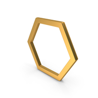 Hexagonal Shape Angle Icon Gold PNG & PSD Images