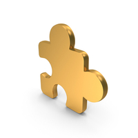 Gold Puzzle Piece Icon PNG & PSD Images