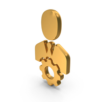 Professional User Management Icon Gold PNG & PSD Images