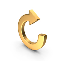 Recycle Symbol Gold PNG & PSD Images
