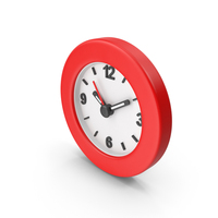 Wall Clock Red PNG & PSD Images