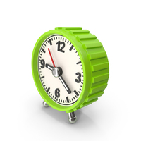 Cartoon Clock Green PNG & PSD Images