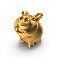 Piggy Bank Gold PNG & PSD Images