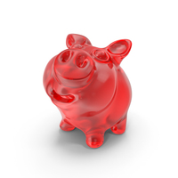 Red Glass Piggy Bank PNG & PSD Images