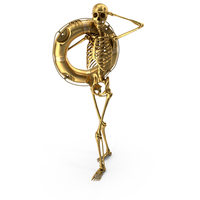 Golden Skeleton Lifeguard PNG & PSD Images