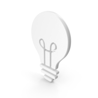 Light Bulb Icon White PNG & PSD Images