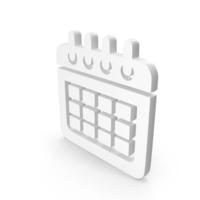 Calendar Icon White PNG & PSD Images