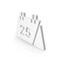 Christmas 25 Date Calendar Icon White PNG & PSD Images