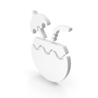 Coconut Water Drink Icon White PNG & PSD Images