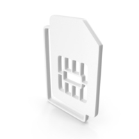 White Dual Sim Card Icon PNG & PSD Images