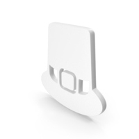 Hat Pilgrim Hat Icon  White PNG & PSD Images