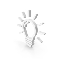 White Light Bulb Icon PNG & PSD Images