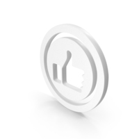 White Round Like Symbol PNG & PSD Images