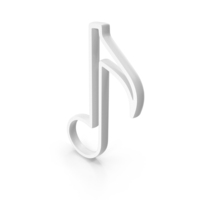Out Line Music Symbol White PNG & PSD Images