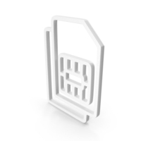 Out Line Dual Sim Card Icons  White PNG & PSD Images