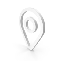 Out Line Location Icon White PNG & PSD Images