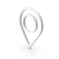 White Location Outline Icon PNG & PSD Images
