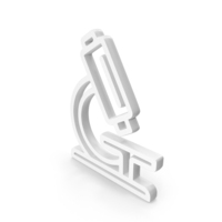 White Microscope Outline Icon PNG & PSD Images