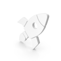 White Rocket Icon PNG & PSD Images