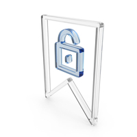 Label Unlock Shape Glass PNG & PSD Images