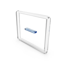 Square Glass Minus Symbol PNG & PSD Images