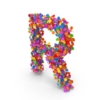 Festive Confetti Letter R PNG & PSD Images