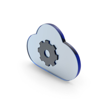 Cloud Settings Shape Glass PNG & PSD Images