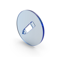 Round Glass Pencil Symbol PNG & PSD Images
