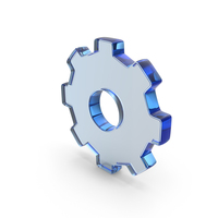 Blue Glass Settings Symbol PNG & PSD Images