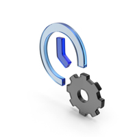 Glass Time Settings Symbol PNG & PSD Images