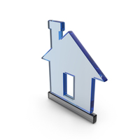 Blue Glass Home Symbol PNG & PSD Images