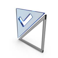 Tick Mark Half Cut Square Triangle Shape PNG & PSD Images