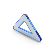 Blue Glass Triangle Shape PNG & PSD Images