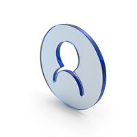 Blue Glass Round User Symbol PNG & PSD Images