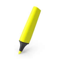 HIGHLIGHTER PEN YELLOW PNG & PSD Images