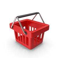 CARTOON RED SHOPPING BASKET PNG & PSD Images