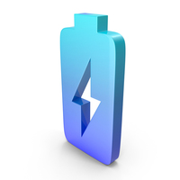 Battery Charged Icon Blue PNG & PSD Images