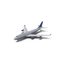 Boeing 747-400 (United Old Livery) PNG & PSD Images
